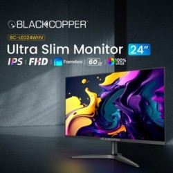 BlackCopper BC-LED24WHV 24" Frameless IPS LED Monitor, Full HD