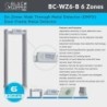 BlackCopper BC-WZ6-B 6-Zone Walk Through Metal Detector with LED Indicators