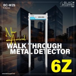 BlackCopper BC-WZ6 6-Zone Walk Through Metal Detector with LCD Display