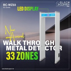 BlackCopper BC-WZ33 33-Zone Walk Through Metal Detector with LCD Display