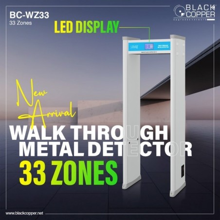 BlackCopper BC-WZ33 33-Zone Walk Through Metal Detector with LCD Display