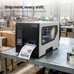 BlackCopper BC-LP4500 4" Industrial Thermal Transfer Barcode Label Printer, 203 DPI, USB + Serial + LAN