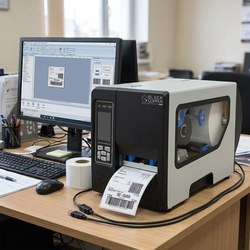BlackCopper BC-LP4600 4" Industrial Thermal Transfer Barcode Label Printer, 300 DPI, USB + Serial + LAN