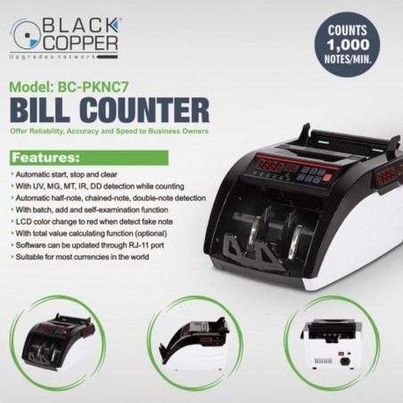 BlackCopper BC-PKNC7 Cash Counting Machine with UV / MG / IR Fake Note Detection