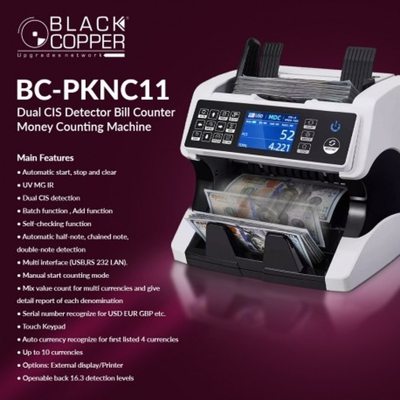 BlackCopper BC-PKNC11 Dual CIS Value Counter with Fake Note Detection