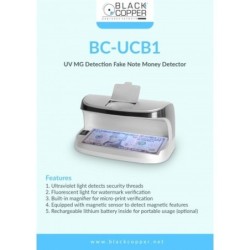 BlackCopper BC-UCB1 UV / MG Fake Note Detector with Rechargeable Battery