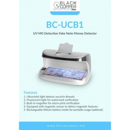 BlackCopper BC-UCB1 UV / MG Fake Note Detector with Rechargeable Battery