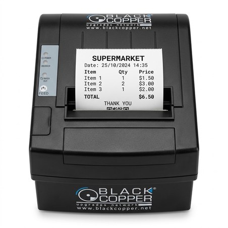 BlackCopper BC85AC WiFi 80mm Thermal Receipt Printer, USB + WiFi, Auto Cutter