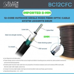 BlackCopper BC12CFCBR 12-Core Single Mode Armoured Direct-Burial Fiber Optic Cable