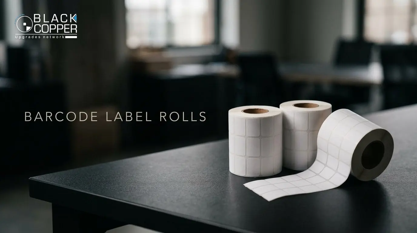 BlackCopper Barcode Label Rolls