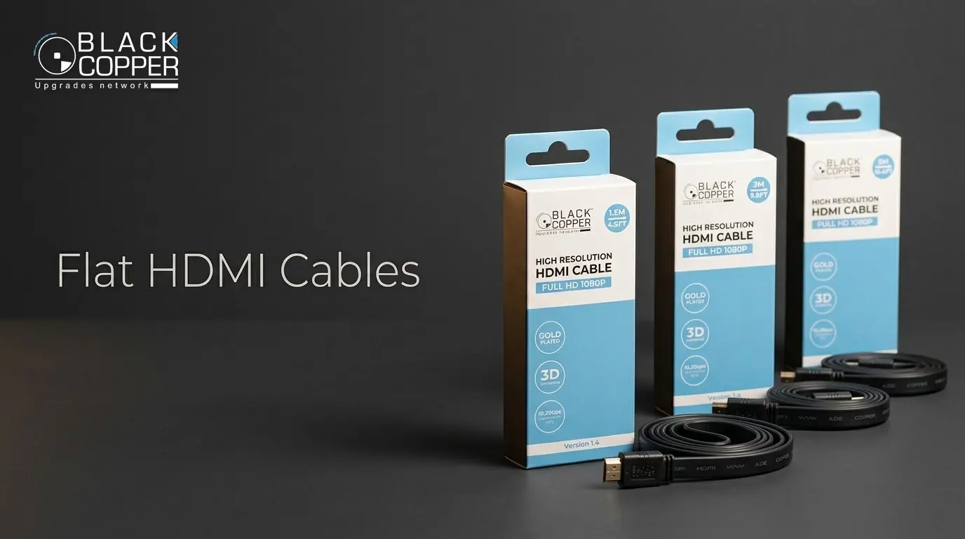 BlackCopper Flat HDMI Cables