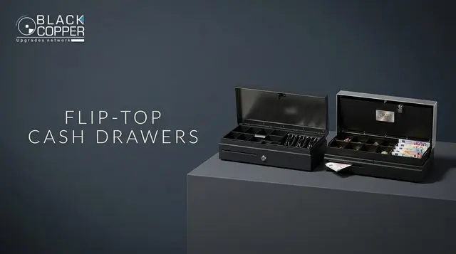 Flip-top cash drawers