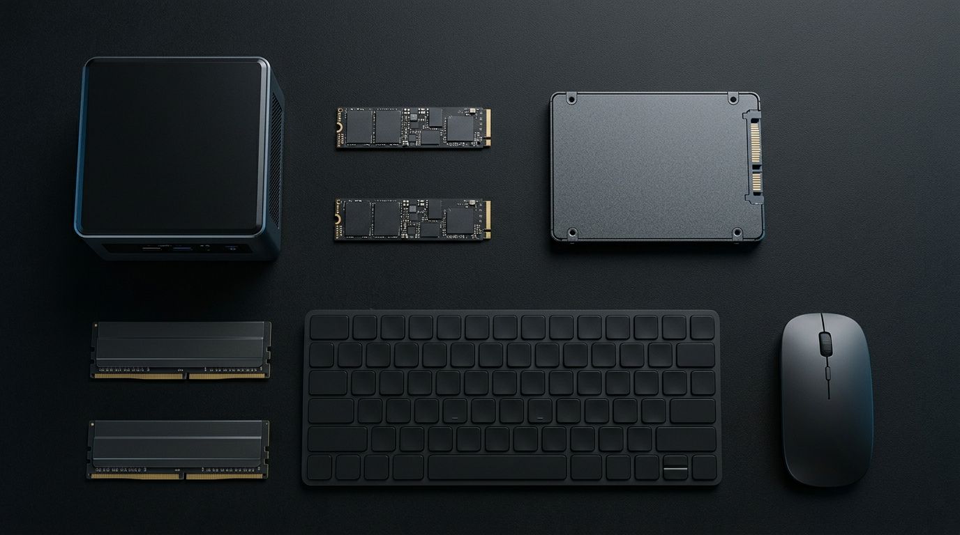BlackCopper mini PC, SSD and memory