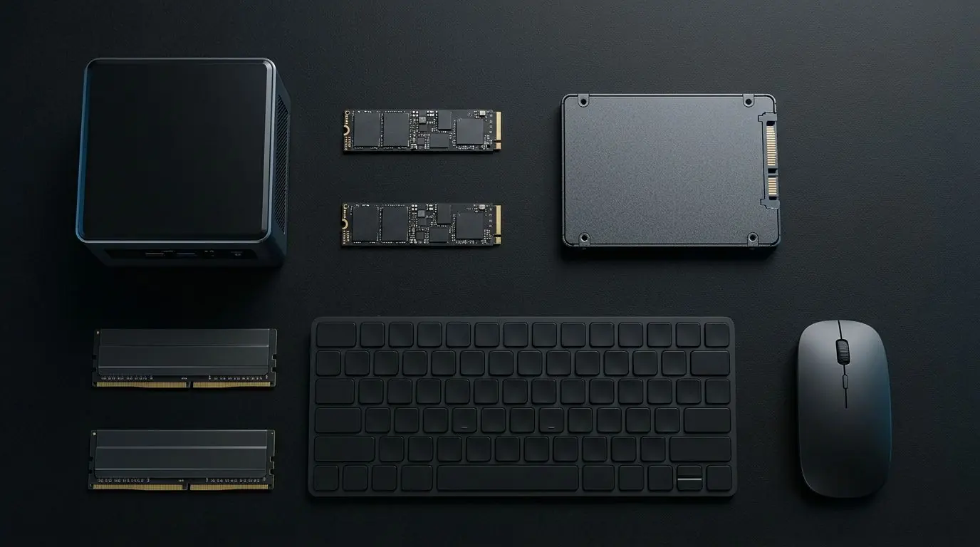 BlackCopper mini PC, SSD and memory