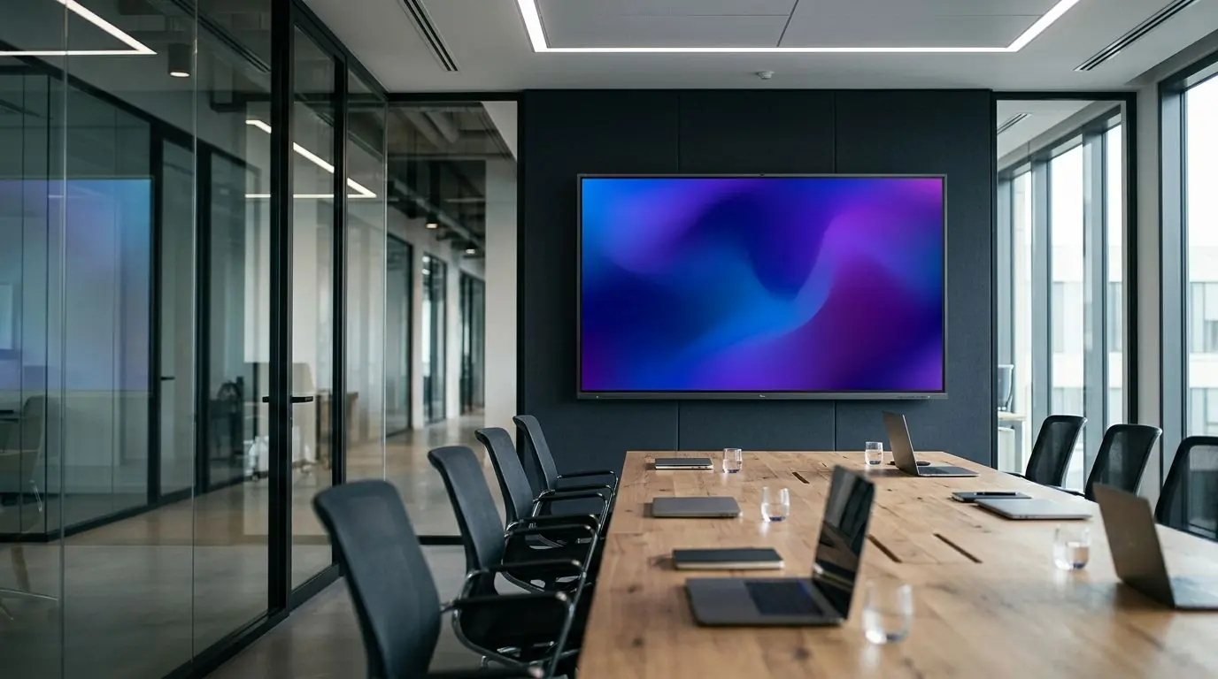 BlackCopper interactive flat panel in a boardroom