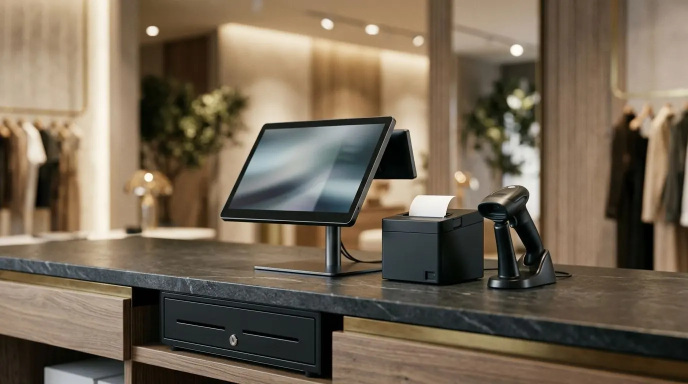 BlackCopper POS hardware at a retail counter
